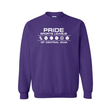 Load image into Gallery viewer, Pride Sports League White Imprint Crewneck Sweatshirt-Soft and Spun Apparel Orders

