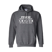 Load image into Gallery viewer, Pride Sports League White Imprint Pullover Hoodie-Soft and Spun Apparel Orders
