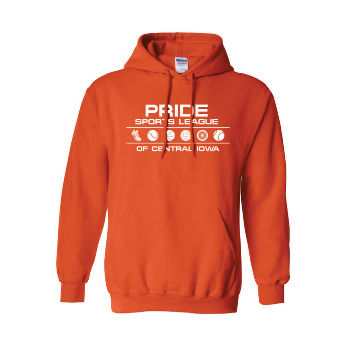 Pride Sports League White Imprint Pullover Hoodie-Soft and Spun Apparel Orders
