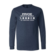 Load image into Gallery viewer, Pride Sports League White Imprint Long Sleeve T-Shirt-Soft and Spun Apparel Orders

