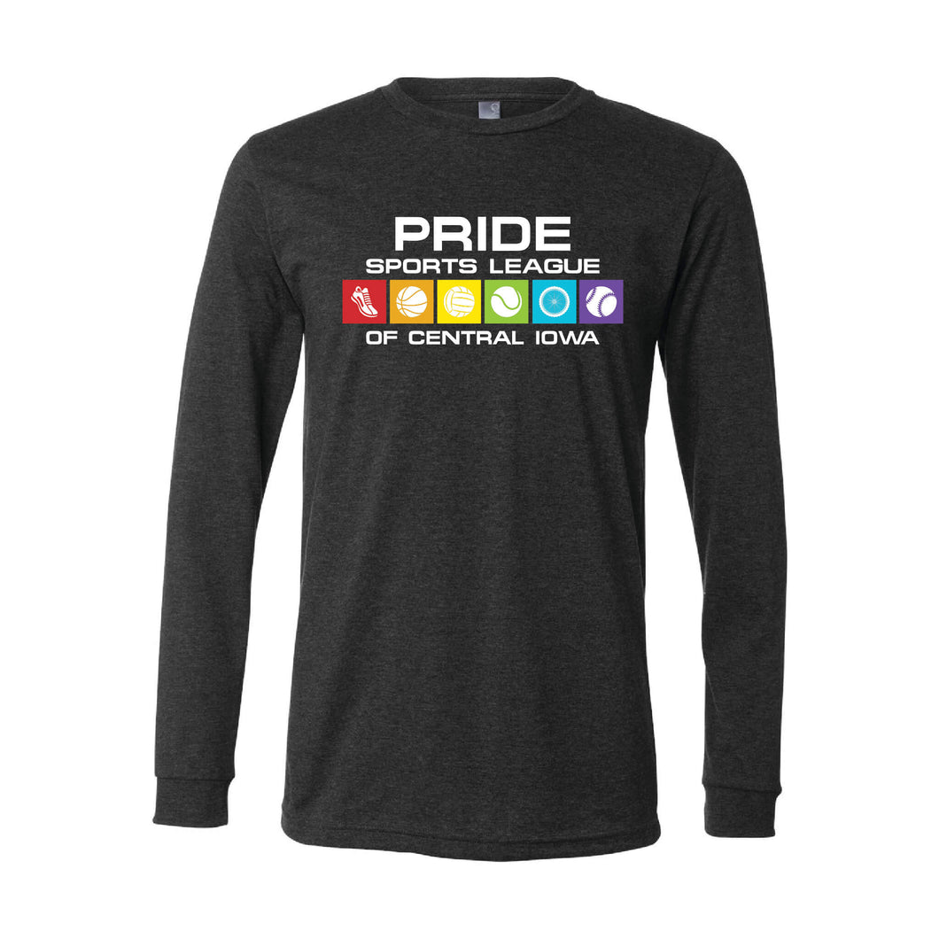 Pride Sports League Full Color Imprint Long Sleeve T-Shirt-Soft and Spun Apparel Orders