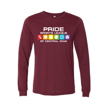 Load image into Gallery viewer, Pride Sports League Full Color Imprint Long Sleeve T-Shirt-Soft and Spun Apparel Orders
