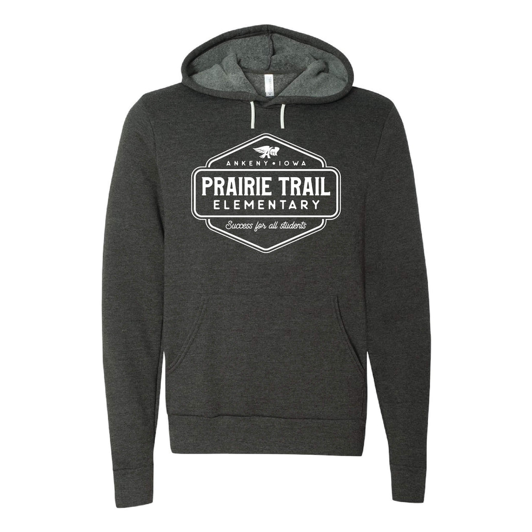 Prairie Trail Elementary Badge Hooded Sweatshirt - Adult-Soft and Spun Apparel Orders