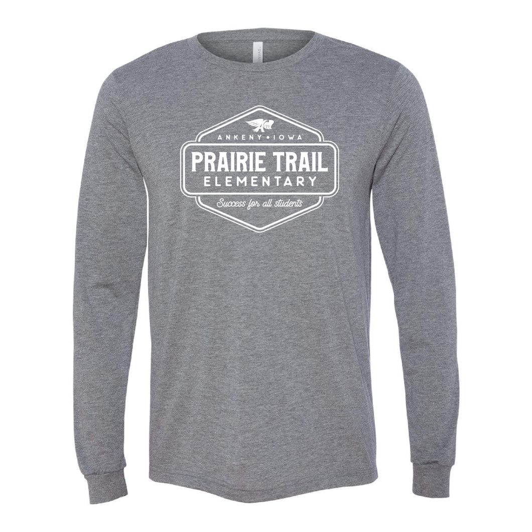 Prairie Trail Elementary Badge Long Sleeve T-Shirt - Adult-Soft and Spun Apparel Orders