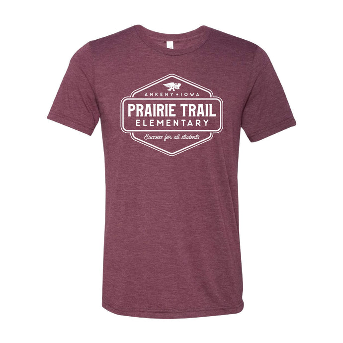 Prairie Trail Elementary Badge T-Shirt - Adult-Soft and Spun Apparel Orders
