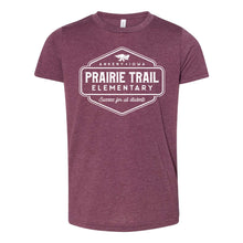 Load image into Gallery viewer, Prairie Trail Elementary Badge T-Shirt - Youth-Soft and Spun Apparel Orders
