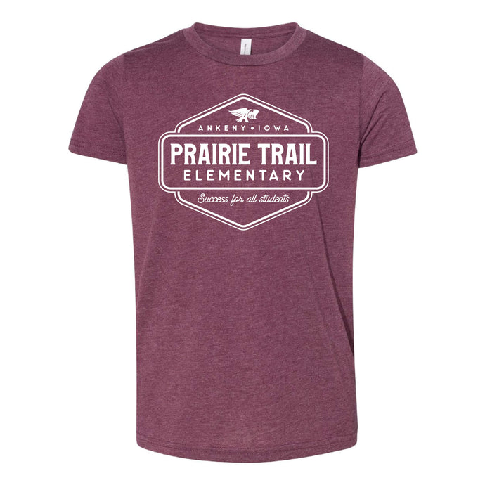 Prairie Trail Elementary Badge T-Shirt - Youth-Soft and Spun Apparel Orders