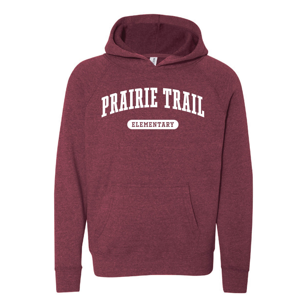 Prairie Trail Elementary Hooded Sweatshirt - Youth-Soft and Spun Apparel Orders