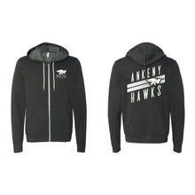 Load image into Gallery viewer, Ankeny Hawks Logo Slant Full Zip Hoodie - Adult-Soft and Spun Apparel Orders
