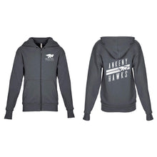 Load image into Gallery viewer, Ankeny Hawks Logo Slant Full Zip Hoodie - Youth-Soft and Spun Apparel Orders
