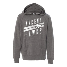 Load image into Gallery viewer, Ankeny Hawks Logo Slant Hooded Sweatshirt - Youth-Soft and Spun Apparel Orders
