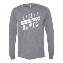 Load image into Gallery viewer, Ankeny Hawks Logo Slant Long Sleeve T-Shirt - Adult-Soft and Spun Apparel Orders
