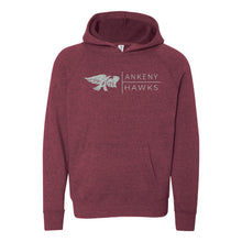 Load image into Gallery viewer, Ankeny Hawks Logo Horizontal Hooded Sweatshirt - Youth-Soft and Spun Apparel Orders
