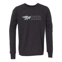 Load image into Gallery viewer, Ankeny Hawks Logo Horizontal Long Sleeve T-Shirt - Youth-Soft and Spun Apparel Orders
