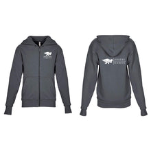 Load image into Gallery viewer, Ankeny Hawks Logo Horizontal Full Zip Hoodie - Youth-Soft and Spun Apparel Orders
