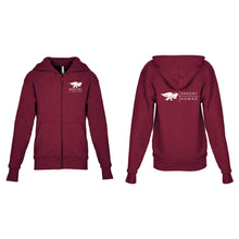 Load image into Gallery viewer, Ankeny Hawks Logo Horizontal Full Zip Hoodie - Youth-Soft and Spun Apparel Orders
