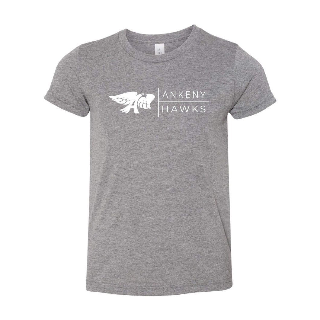Ankeny Hawks Logo Horizontal T-Shirt - Youth-Soft and Spun Apparel Orders