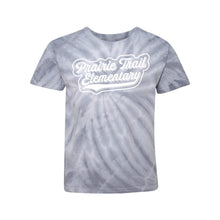 Load image into Gallery viewer, Prairie Trail Elementary Baseball Script Tie-Dye Tee - Youth-Soft and Spun Apparel Orders
