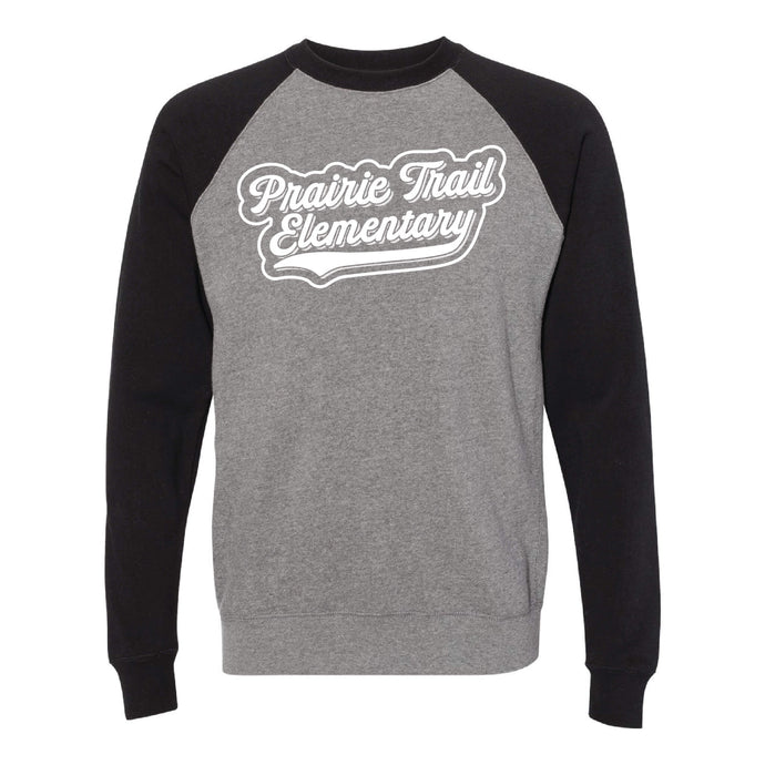 Prairie Trail Elementary Baseball Script Sweatshirt - Adult-Soft and Spun Apparel Orders