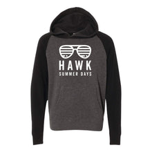 Load image into Gallery viewer, Prairie Trail Elementary Hawk Summer Days Hooded Sweatshirt - Youth-Soft and Spun Apparel Orders
