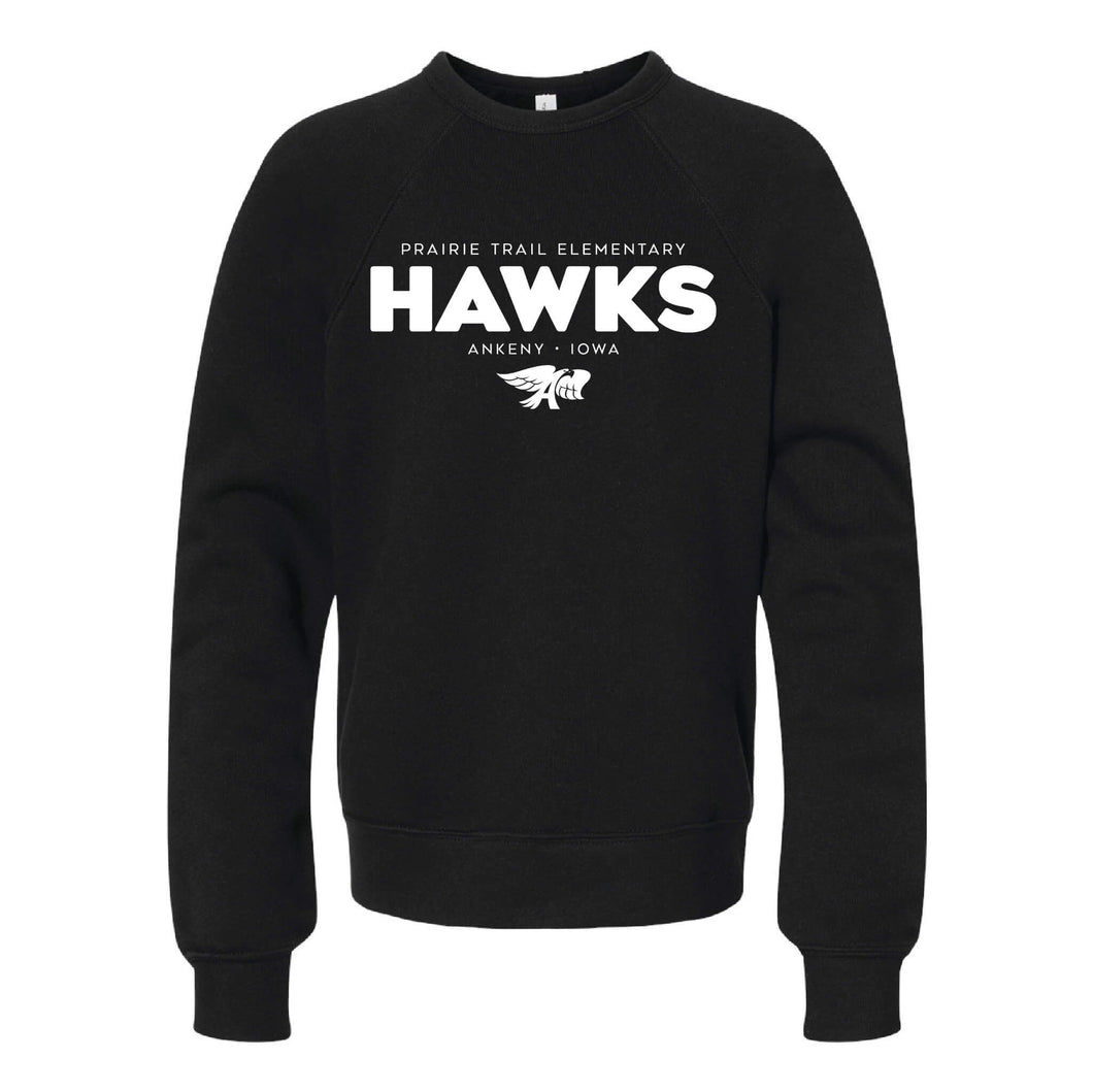 Prairie Trail Elementary Hawks Spring 2021 Sweatshirt - Youth-Soft and Spun Apparel Orders