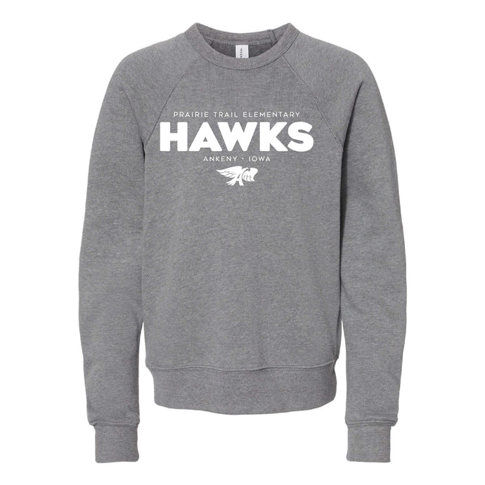 Prairie Trail Elementary Hawks Spring 2021 Sweatshirt - Youth-Soft and Spun Apparel Orders