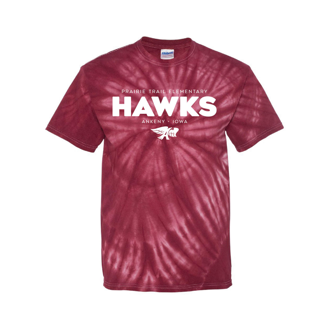 Prairie Trail Elementary Hawks Spring 2021 Tie-Dye Tee - Adult-Soft and Spun Apparel Orders