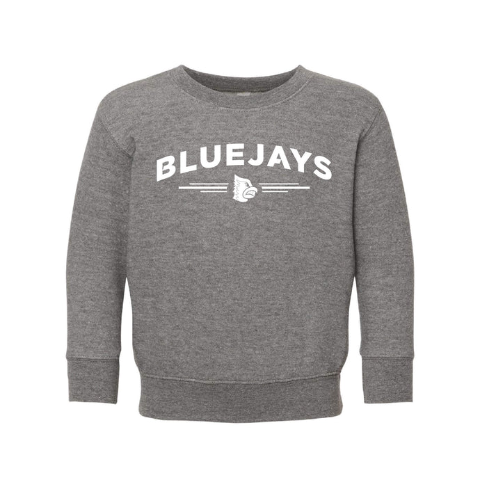 Bluejays Arch - Crewneck Sweatshirt - Toddler-Soft and Spun Apparel Orders