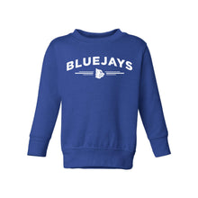 Load image into Gallery viewer, Bluejays Arch - Crewneck Sweatshirt - Toddler-Soft and Spun Apparel Orders
