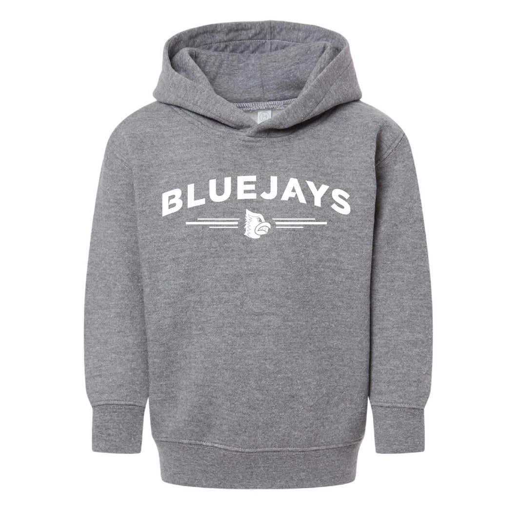 Bluejays Arch - Hooded Sweatshirt - Toddler-Soft and Spun Apparel Orders