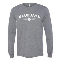 Load image into Gallery viewer, Bluejays Arch - Long Sleeve Crewneck T-Shirt - Adult-Soft and Spun Apparel Orders
