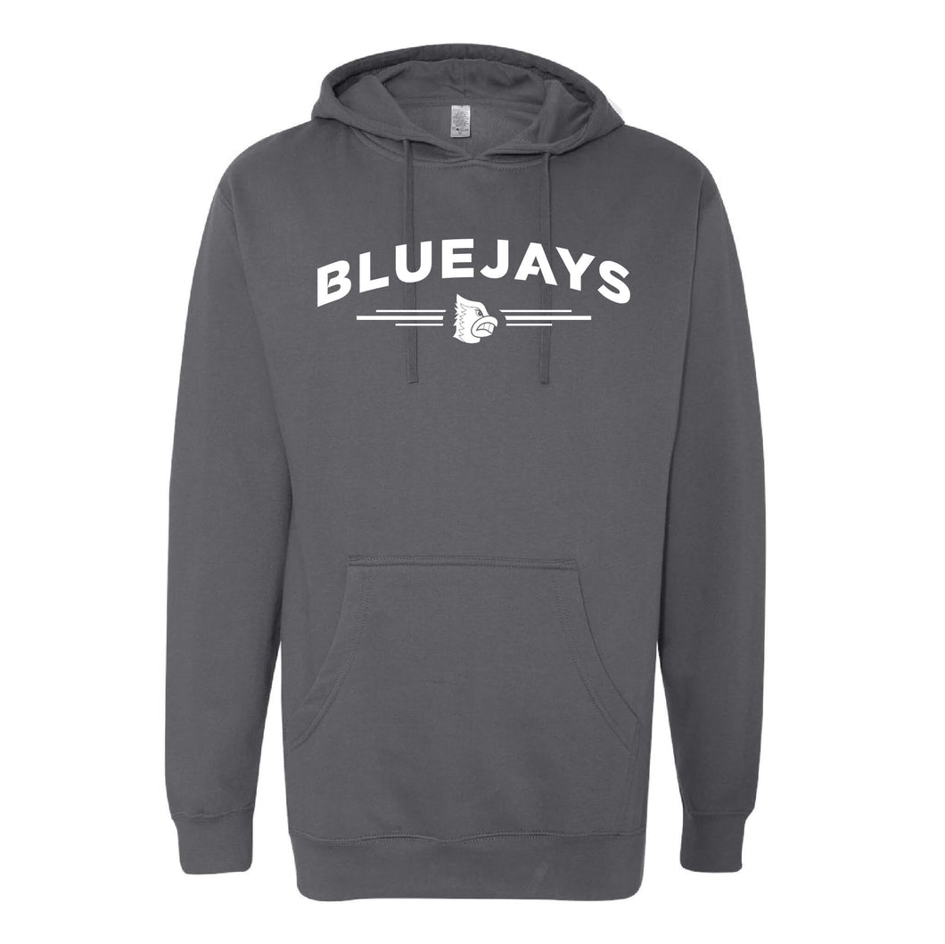 Bluejays Arch - Hooded Sweatshirt - Adult-Soft and Spun Apparel Orders