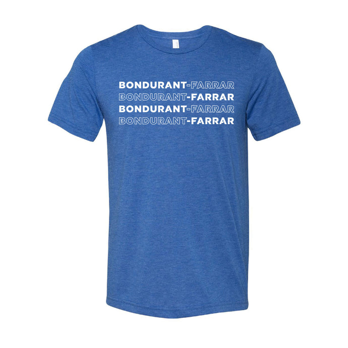 Bondurant-Farrar Words - Crewneck T-Shirt - Adult-Soft and Spun Apparel Orders