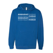 Load image into Gallery viewer, Bondurant-Farrar Words - Hooded Sweatshirt - Adult-Soft and Spun Apparel Orders
