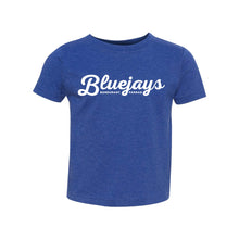 Load image into Gallery viewer, Bluejays Script - Crewneck T-Shirt - Toddler-Soft and Spun Apparel Orders
