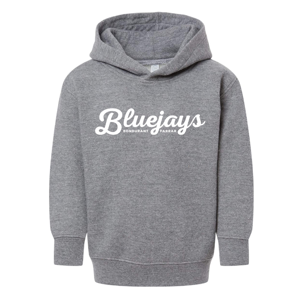 Bluejays Script - Hooded Sweatshirt - Toddler-Soft and Spun Apparel Orders