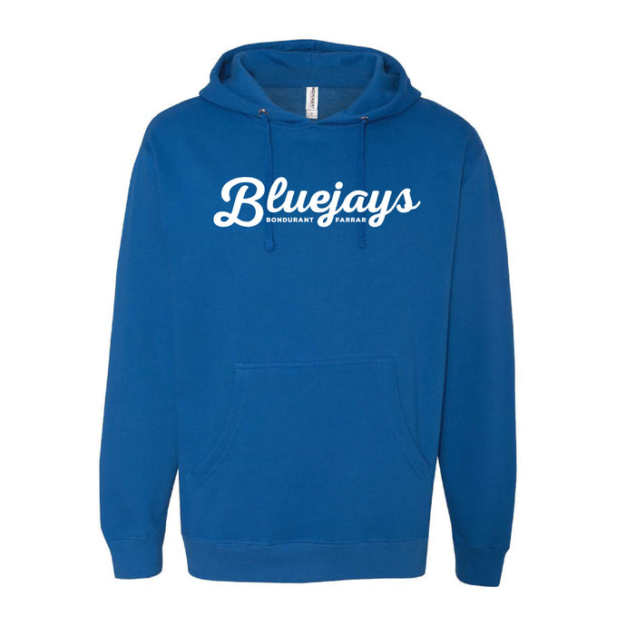 Bluejays Script - Hooded Sweatshirt - Adult-Soft and Spun Apparel Orders