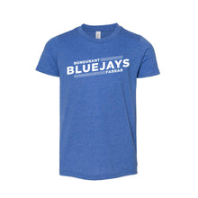 Load image into Gallery viewer, Bluejays Slant - Crewneck T-Shirt - Youth-Soft and Spun Apparel Orders
