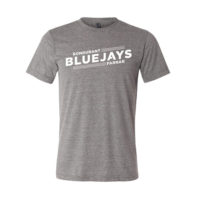 Bluejays Slant - Crewneck T-Shirt - Adult-Soft and Spun Apparel Orders