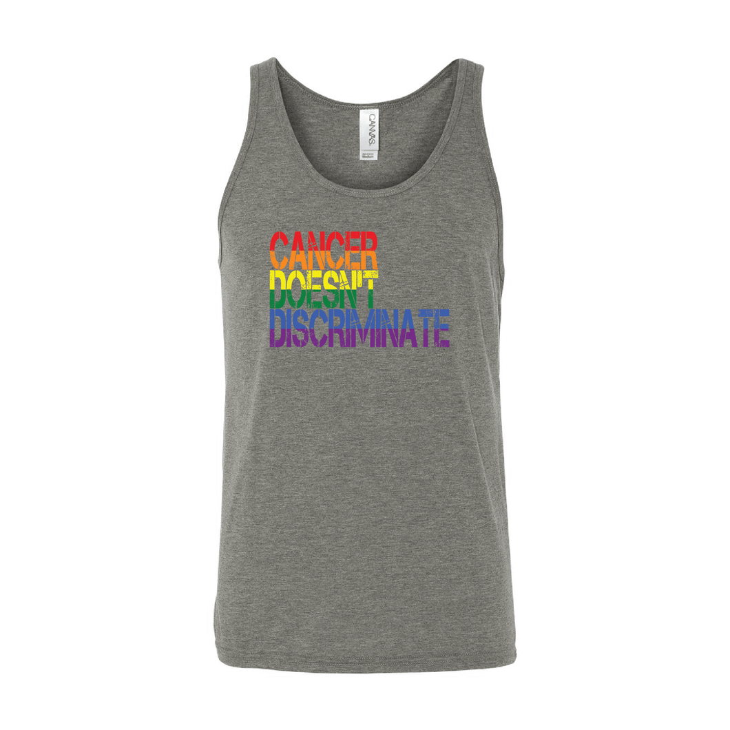 Cancer Doesn't Discriminate Unisex Tank-Soft and Spun Apparel Orders