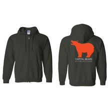 Load image into Gallery viewer, Capital Bears Full-Zip Hooded Sweatshirt - Adult-Soft and Spun Apparel Orders
