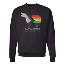 Load image into Gallery viewer, Capital Bears Pride Flag Crewneck Sweatshirt - Adult-Soft and Spun Apparel Orders
