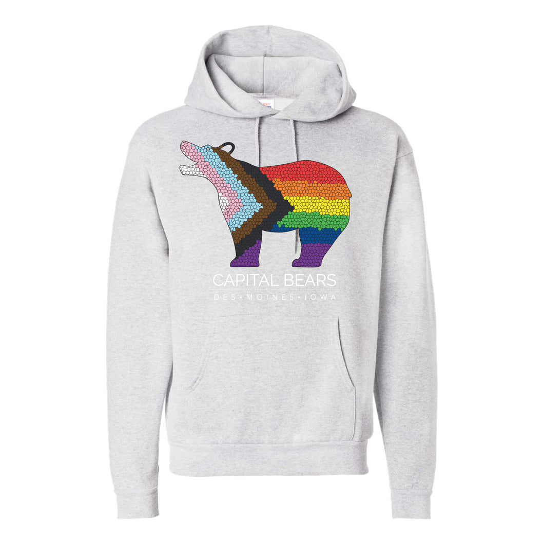 Capital Bears Pride Flag Hooded Sweatshirt - Adult-Soft and Spun Apparel Orders