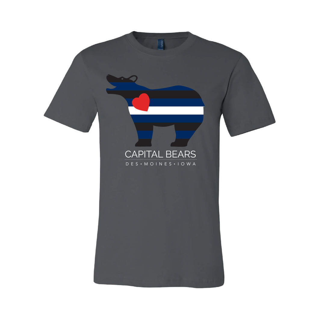 Capital Leather Bears T-Shirt - Adult-Soft and Spun Apparel Orders
