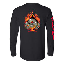 Load image into Gallery viewer, Skulls &amp; Spade CVMA Iowa Chapter 39-1 Long Sleeve T-Shirt - Adult-Soft and Spun Apparel Orders
