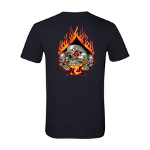 Load image into Gallery viewer, Skulls &amp; Spade CVMA Iowa Chapter 39-1 T-Shirt - Adult-Soft and Spun Apparel Orders
