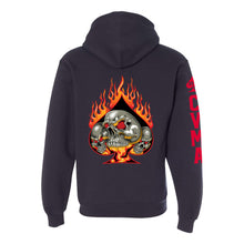 Load image into Gallery viewer, Skulls &amp; Spade CVMA Iowa Chapter 39-1 Hooded Sweatshirt - Adult-Soft and Spun Apparel Orders
