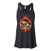 Load image into Gallery viewer, Skulls &amp; Spade CVMA Iowa Chapter 39-1 Women&#39;s Flowy Racerback Tank - Adult-Soft and Spun Apparel Orders
