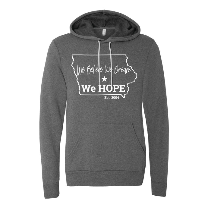 We Hope Iowa Design Hooded Sweatshirt - Adult-Soft and Spun Apparel Orders