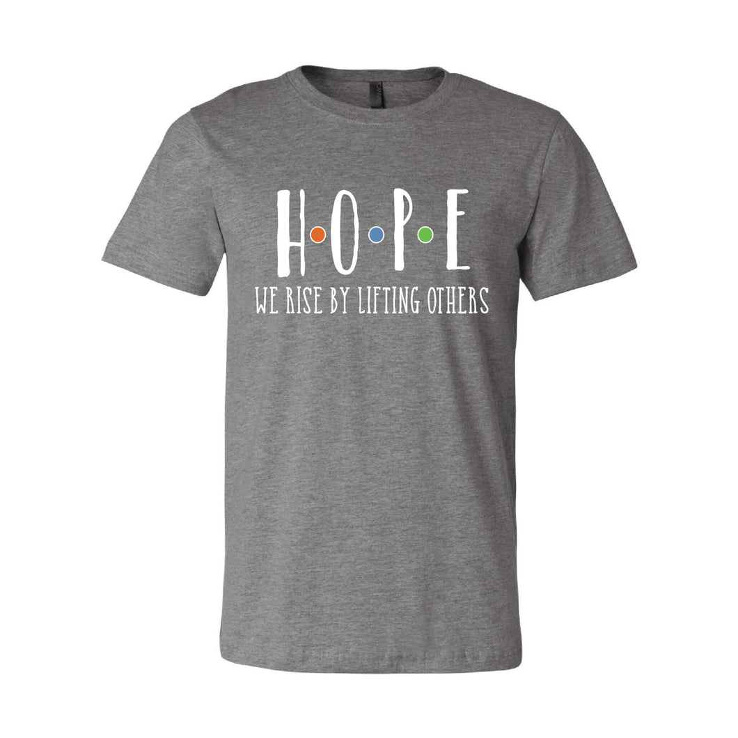 Hope Dots Design Crewneck T-Shirt - Adult-Soft and Spun Apparel Orders